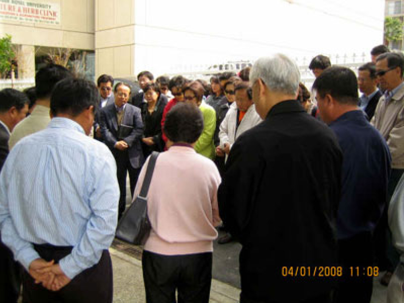 美國韓裔教會為受中國政府迫害的北韓難民禱告