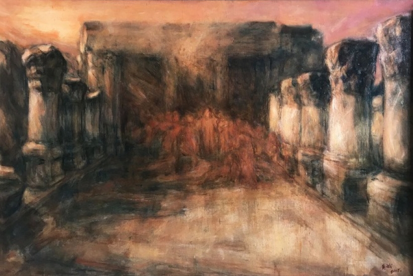 【當代藝粹】黃斌：《從公元30年至今的迦百農會堂》——油畫欣賞及藝術創作理念