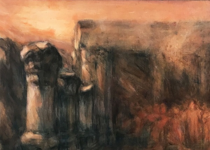 【當代藝粹】黃斌：《從公元30年至今的迦百農會堂》——油畫欣賞及藝術創作理念