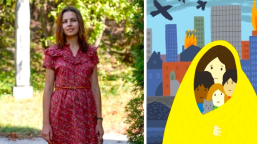 烏克蘭女畫家攜子逃亡 設計emoji促關注人道危機