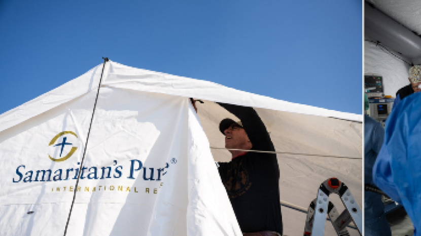 地震再襲敘利亞邊境 葛福臨牧師援隊搭建野戰醫院