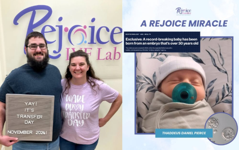 冷凍胚胎超過30年被基督徒夫婦「領養」誕生創記錄